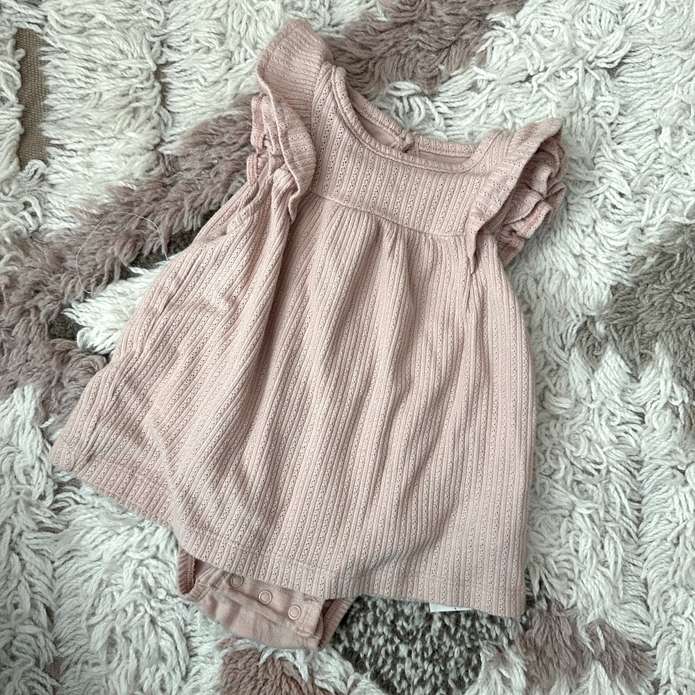 Carter’s Little Planet Organic Cotton Pink Ruffle Sleeveless Dress